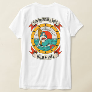 Sun Drenched Soul Mermaid   Wild & Free Ocean Art  T-Shirt