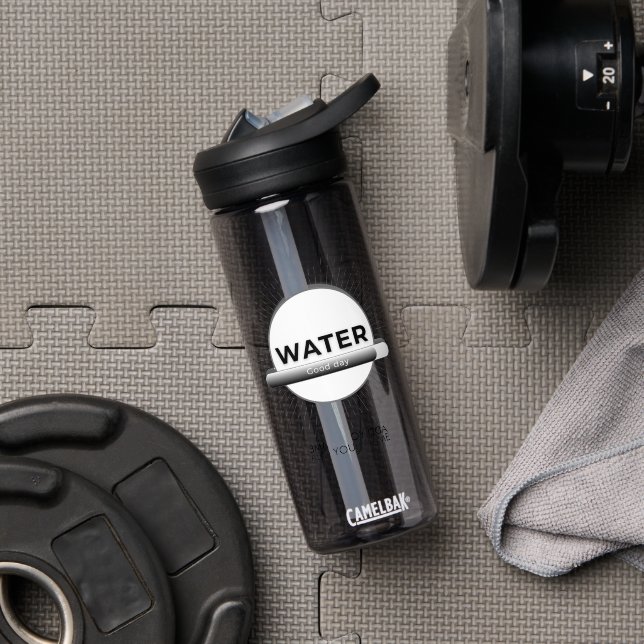 Sun Energy Water Quote | Custom Name Bottle (Gym (Rotated))