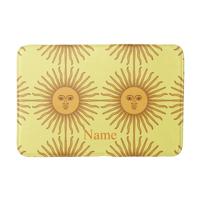 Sun face Art Illustration Thunder_Cove  Bath Mat (Front)
