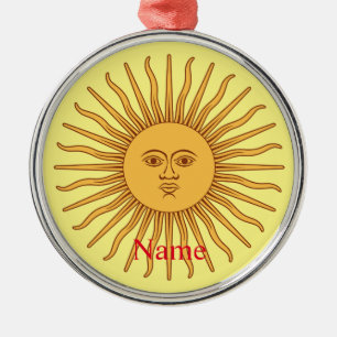 Sun face Art Illustration Thunder_Cove Metal Tree Decoration