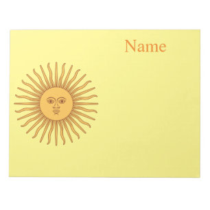 Sun face Art Illustration Thunder_Cove Notepad