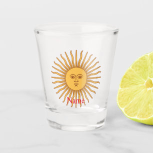 Sun face Art Illustration Thunder_Cove Shot Glass