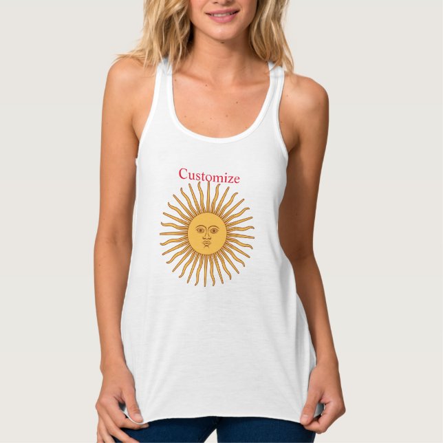 Sun face Art Illustration Thunder_Cove Singlet (Front)