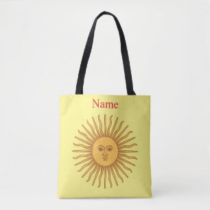 Sun face Art Illustration Thunder_Cove Tote Bag