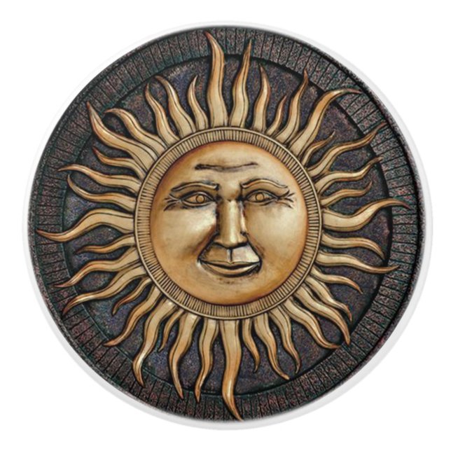 Sun Face Door or Drawer Pull (Front)