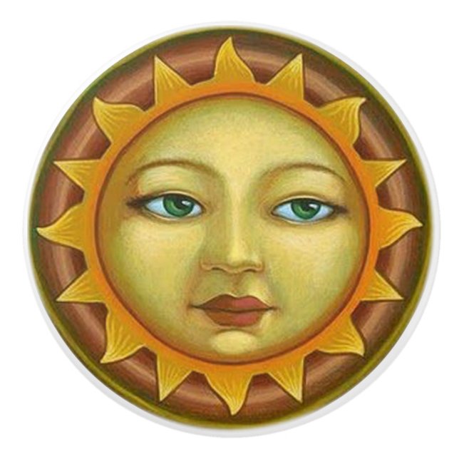 Sun Face Door or Drawer Pull (Front)