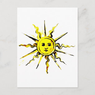 sun face - lost book of nostradamus postcard
