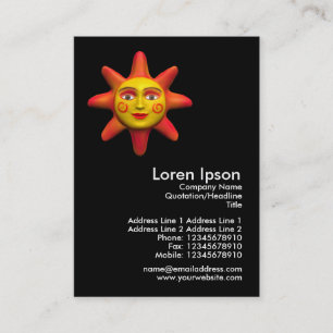 Sun Face Mini Photo Business Card