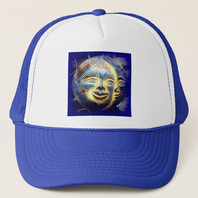 sun face/ moon face cap (Front)