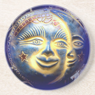 sun face/ moon face coaster