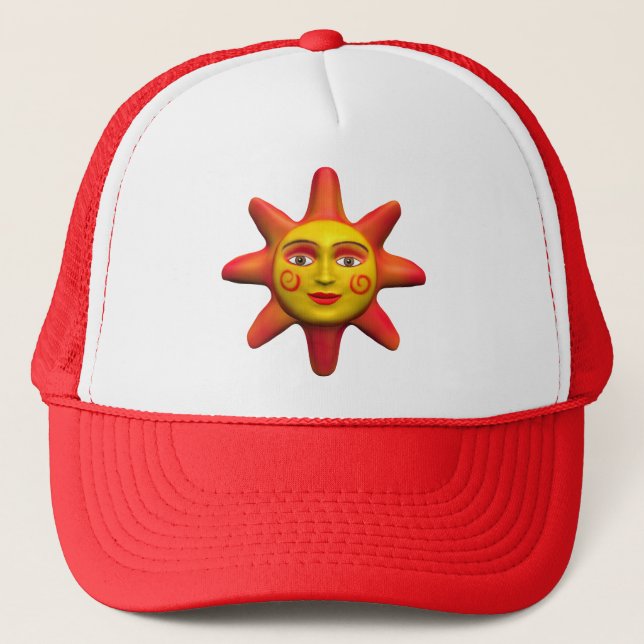 Sun Face Trucker Hat (Front)
