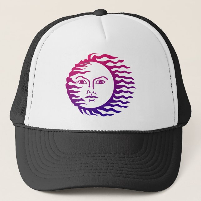 Sun Face Trucker Hat (Front)