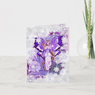 Sun Fairy & snowflake Holiday Card