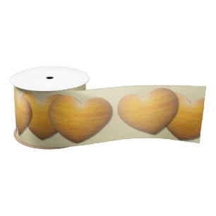Sun fire sandstone hearts ribbon satin ribbon