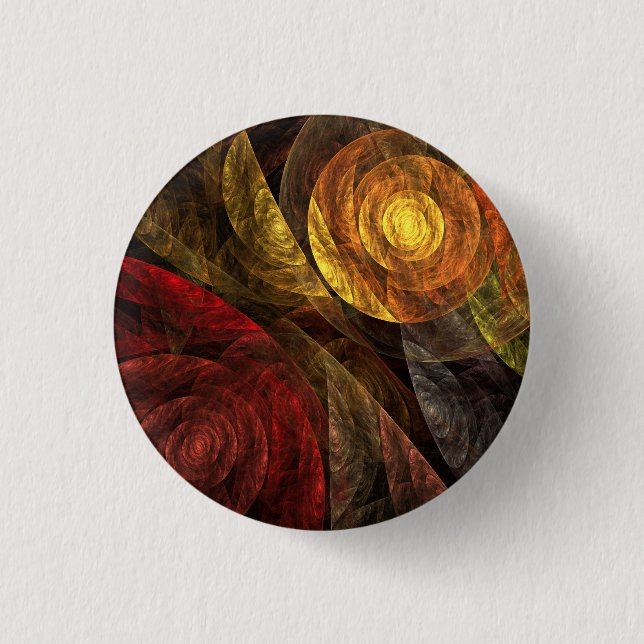 Sun Flower Floral Modern Abstract Art Pattern 3 Cm Round Badge (Front)