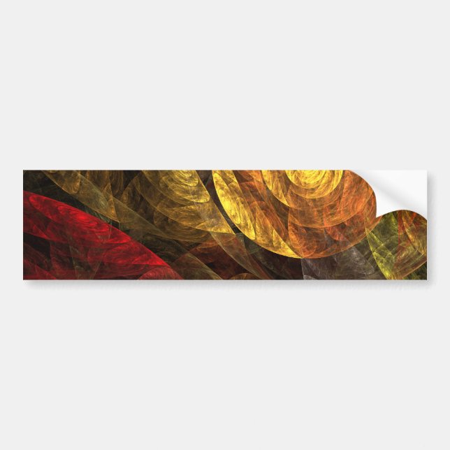 Sun Flower Floral Modern Abstract Art Pattern Bumper Sticker (Front)