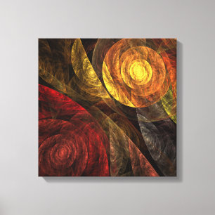Sun Flower Floral Modern Abstract Art Pattern Canvas Print