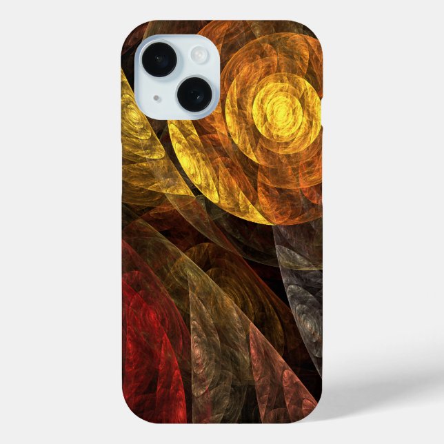 Sun Flower Floral Modern Abstract Art Pattern Case-Mate iPhone Case (Back)