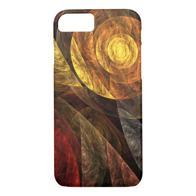 Sun Flower Floral Modern Abstract Art Pattern Case-Mate iPhone Case (Back)