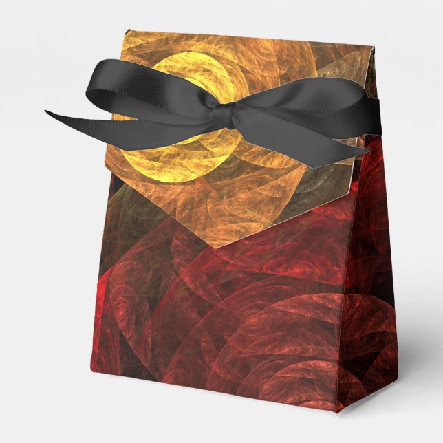 Sun Flower Floral Modern Abstract Art Pattern Favour Box (Front Side)