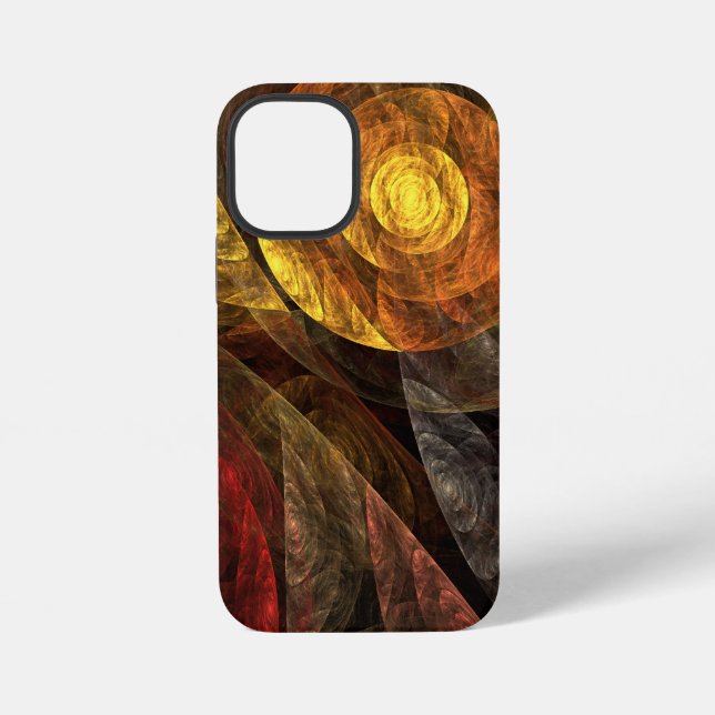 Sun Flower Floral Modern Abstract Art Pattern iPhone Case (Back)