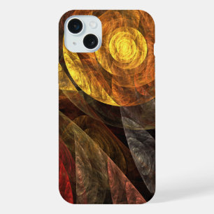 Sun Flower Floral Modern Abstract Art Pattern iPhone 15 Plus Case