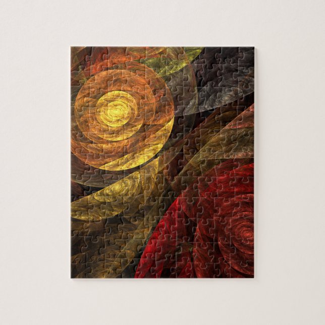 Sun Flower Floral Modern Abstract Art Pattern Jigsaw Puzzle (Vertical)