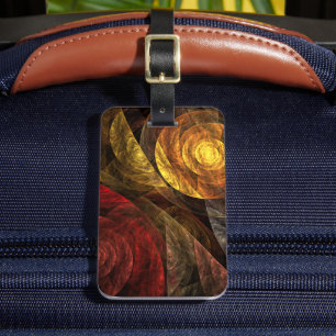 Sun Flower Floral Modern Abstract Art Pattern Luggage Tag