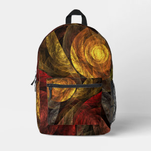 Sun Flower Floral Modern Abstract Art Pattern Printed Backpack