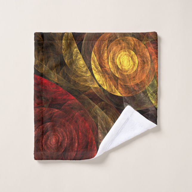 Sun Flower Floral Modern Abstract Art Pattern Wash Cloth (Wash Cloth)