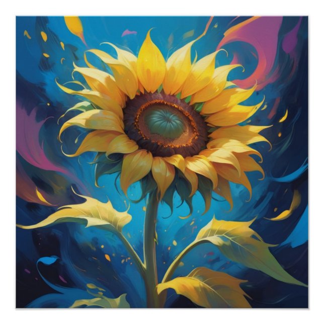 sun flower painting poster (Front)