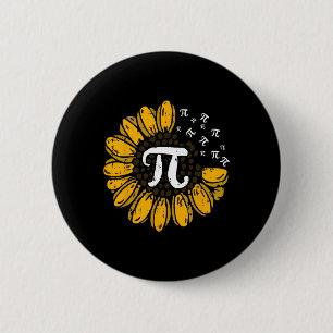 Sun-flower Pi Day Cool Math Symbols Teacher Studen 6 Cm Round Badge