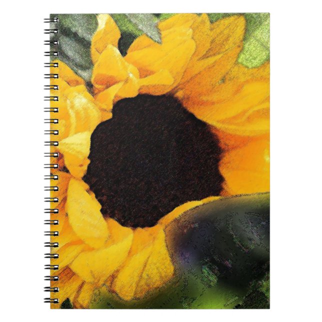 Sun Flower Spiral Notebook (Front)
