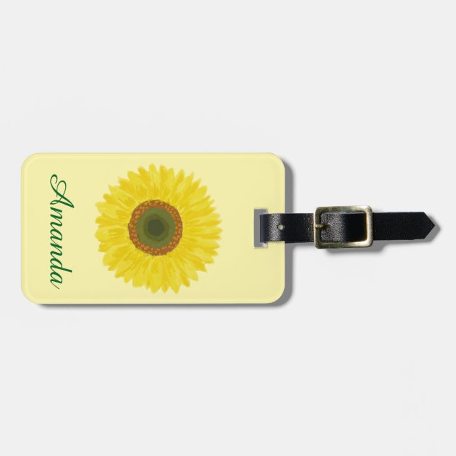 Sun flowers luggage tag (Front Horizontal)