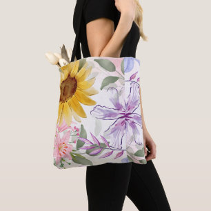 Sun Flowers Mix Design Tote Bag