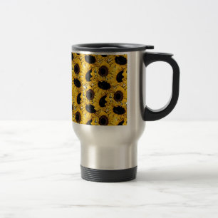 sun flowers petals swim dive marine nature yellow travel mug