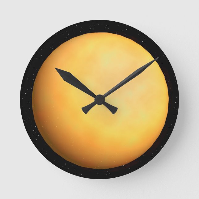 Sun from Space Round Clock (Front)