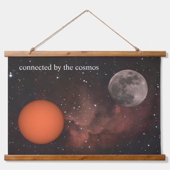 sun, full moon, Nebula  Hanging Tapestry (Front)
