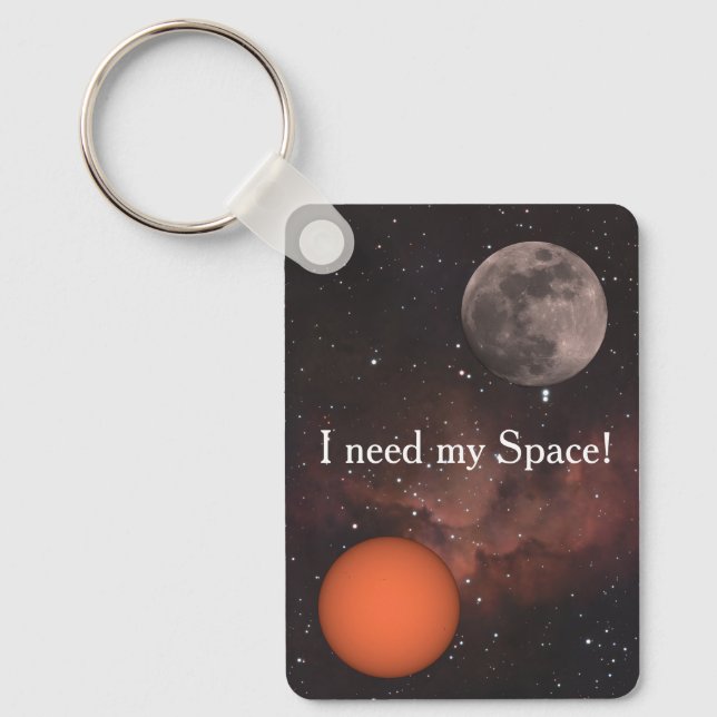 sun, full moon, Nebula  Key Ring (Front)