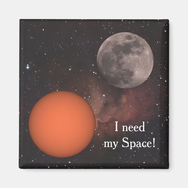 sun, full moon, Nebula  Magnet (Front)