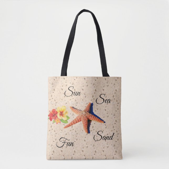 Sun & fun beach tote bag (Front)