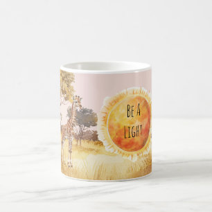 Sun Giraffe Zebra Safari Be A Light Coffee Mug
