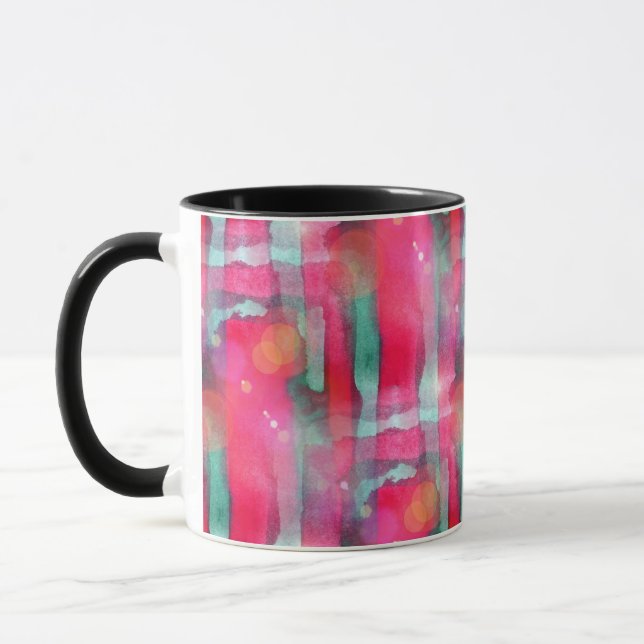 Sun glare abstract painted watercolor mug (Left)