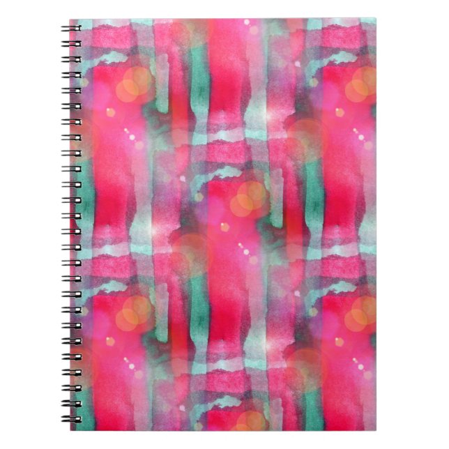Sun glare abstract painted watercolor notebook (Front)