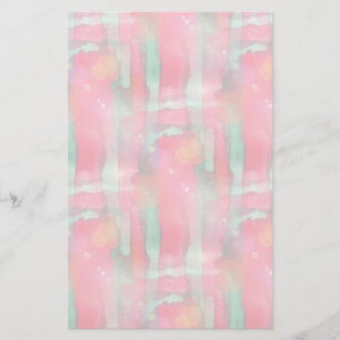 Sun glare abstract painted watercolor stationery