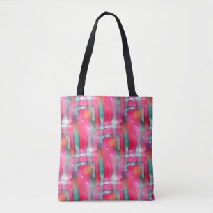 Sun glare abstract painted watercolor tote bag