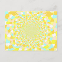 Sun Glint Water BeDazzle Art Postcard Blue / Gold