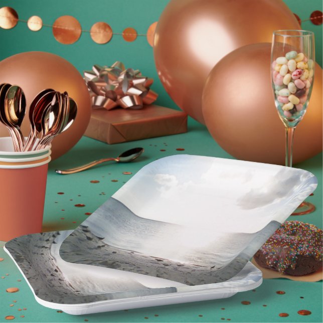 Sun Glory At The Beach Paper Plate (Multi)
