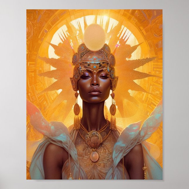 Sun Goddess Fantasy Art Poster (Front)