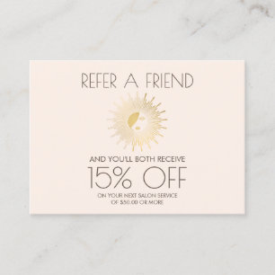 Sun Goddess Girl Logo Spray Tanning Pink Referral Card